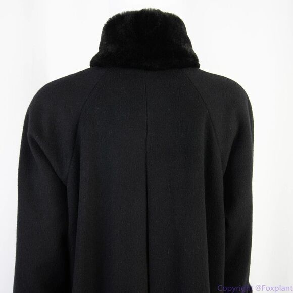 Vintage Steve by Searle black swing full length coat, vintage size 2, USA made - Picture 9 of 16